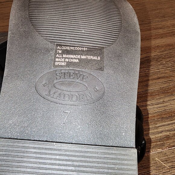 STEVE MADDEN Women's Hilary Braided Sandals Black 7M - Picture 7 of 9